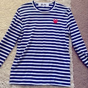 COMME DES GARCON  LONG SLEEVE STRIPED SHIRT SIZE M